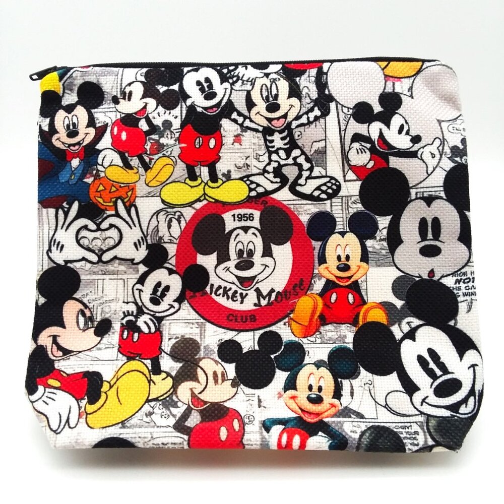 Cosmetic Bag Mickey Mouse Makeup Disney Club Clutch Pouch Travel Trendy Stylish